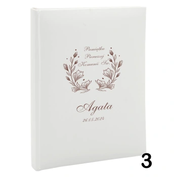 Album komunijny wsuwany na 50 zdjęć 15x21 personalizowany 5 wzorów